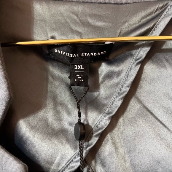 Universal Standard | NWT Smoking Jacket Blazer Stormy Weather Grey Size 3XL - Picture 3 of 16